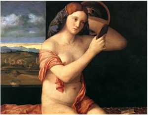 Giovanni Bellini giovane donna nuda allo specchio poesia latino america italia rinascimento vienna cctm arte pittura amore cultura