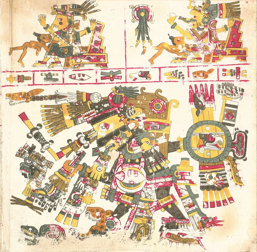 codice Borgia pag 17 mesoamericano americhe precolombiane cctm arte poesia cultura bellezza latino america 