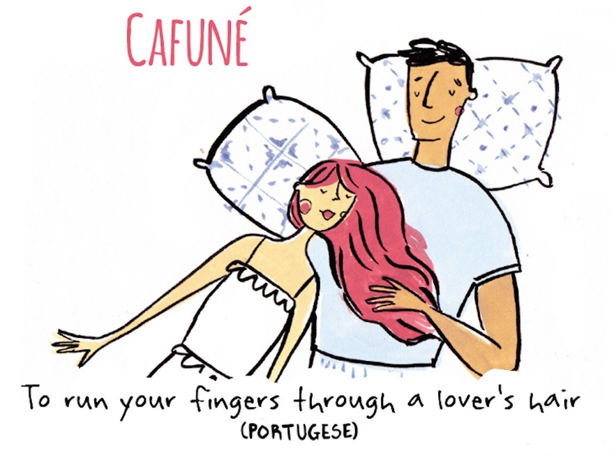 cafune Cafuné passare le dita tra i capelli di una persona amata parole d amore intraducibili cctm amore arte cultura bellezza poesia