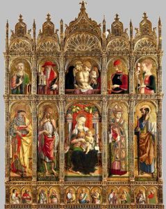 Carlo Crivelli (Venezia, 1430 -Ascoli Piceno, 1495) polittico di sant'emidio ascoli piceno rinascimento pittura arte cctm