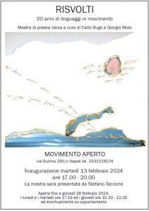 Risvolti Mostra di Poesia Visiva Movimento Aperto Napoli Giorgio Moio Carlo Bugli cctm a noi piace leggere poesia