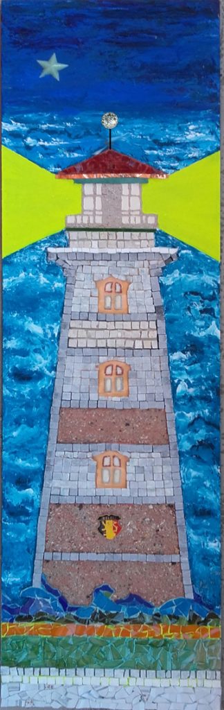 Patrizia Bittarelli Lighthouse, mosaico e pittura mosaici Arnaldo Pomodoro Marco Santi cctm arte