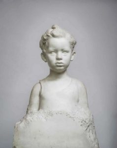 Arturo Dazzi Busto di bambino, Bust of a Child scultura marmo art cctm a noi piace leggere marble