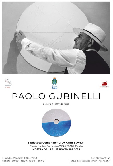 Paolo Gubinelli (Italia) pittura mostra Trani biblioteca comunale Giovanni Bovio cctm arte pittura