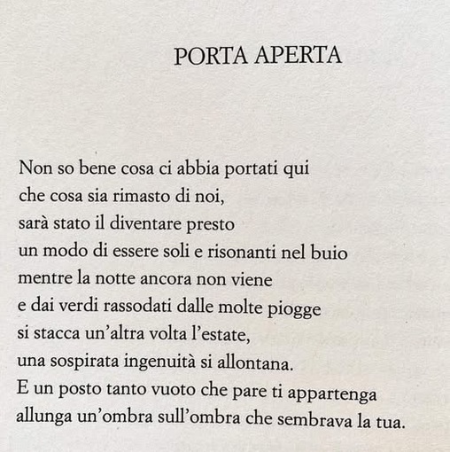 pierluigi cappello porta aperta poesia cctm a noi piace leggere qui noi buio pioggia