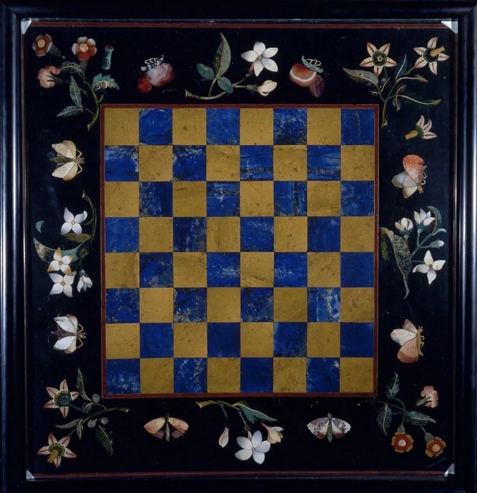 Jacopo Ligozzi Giovan Battista Sassi Scacchiera con fiori e farfalle arte Palazzo Pitti Firenze cctm a noi piace leggere art Florence Chessboard