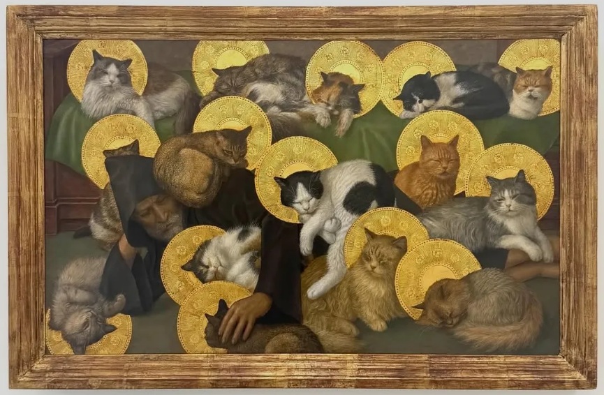Tokuhiro Kawai Ode to sleep dalla serie Altarpiece of Cat Adoration gatti cctm a noi piace leggere art