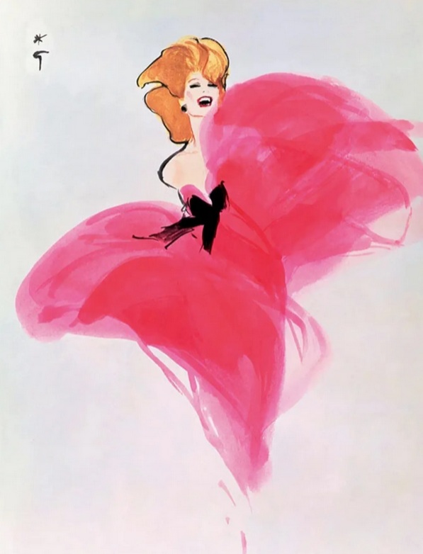 René Gruau (Italia) Dior moda cctm a noi piace leggere pittura 