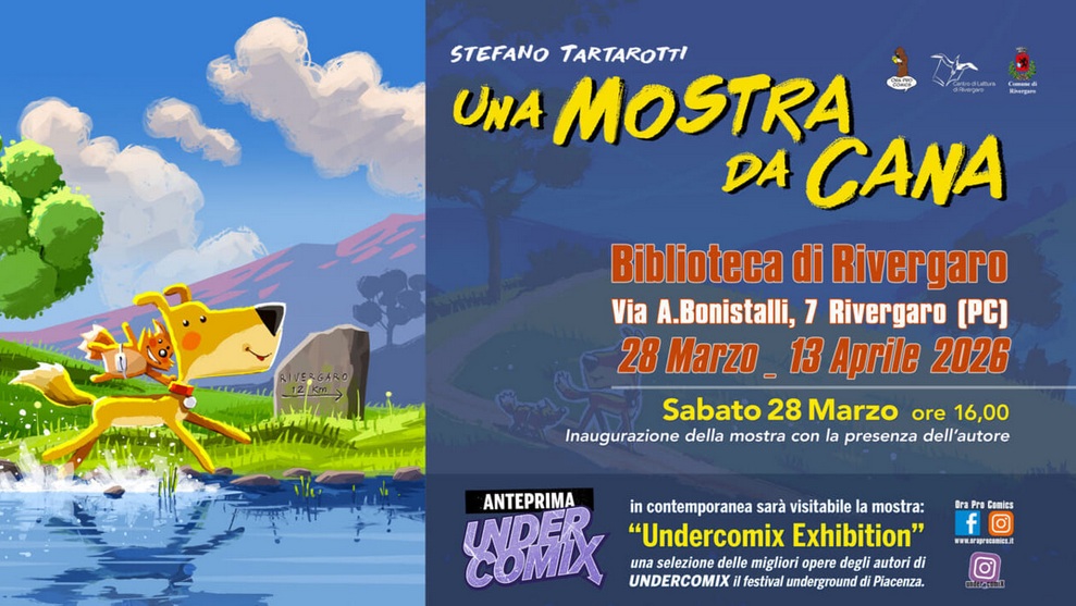 Una mostra da Cana - Stefano Tartarotti e Undercomix Exhibition Biblioteca comunale di Rivergaro cctm fumetti a noi piace leggere