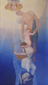 Luigi Bonazza (Italy) La nascita del giorno (Allegoria della vita), 1921-1932 - Collezione Bruno Pizzinini arte pittura mart cctm a noi piace leggere