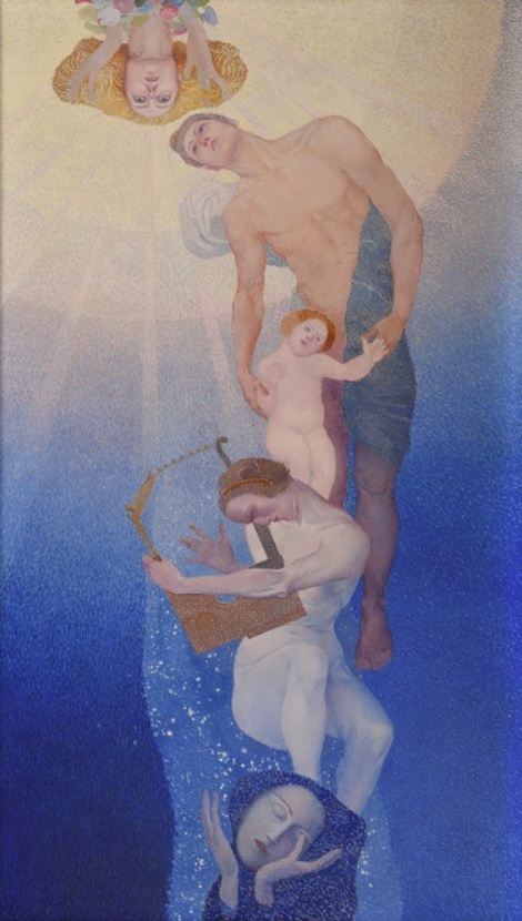 Luigi Bonazza (Italy) La nascita del giorno (Allegoria della vita), 1921-1932 - Collezione Bruno Pizzinini arte pittura mart cctm a noi piace leggere 